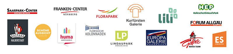 Shoppingcenter Logos Referenzen Bossel BOXX Partner