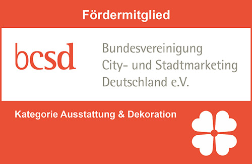Fördermitglied im bcsd Bundesvereinigung City- und Stadtmarketing Deutschland e.V.